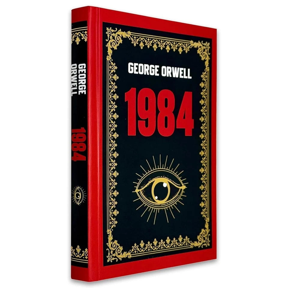 Nineteen Eighty-Four George Orwell hardback edition spine detail, classic literature collector's edition