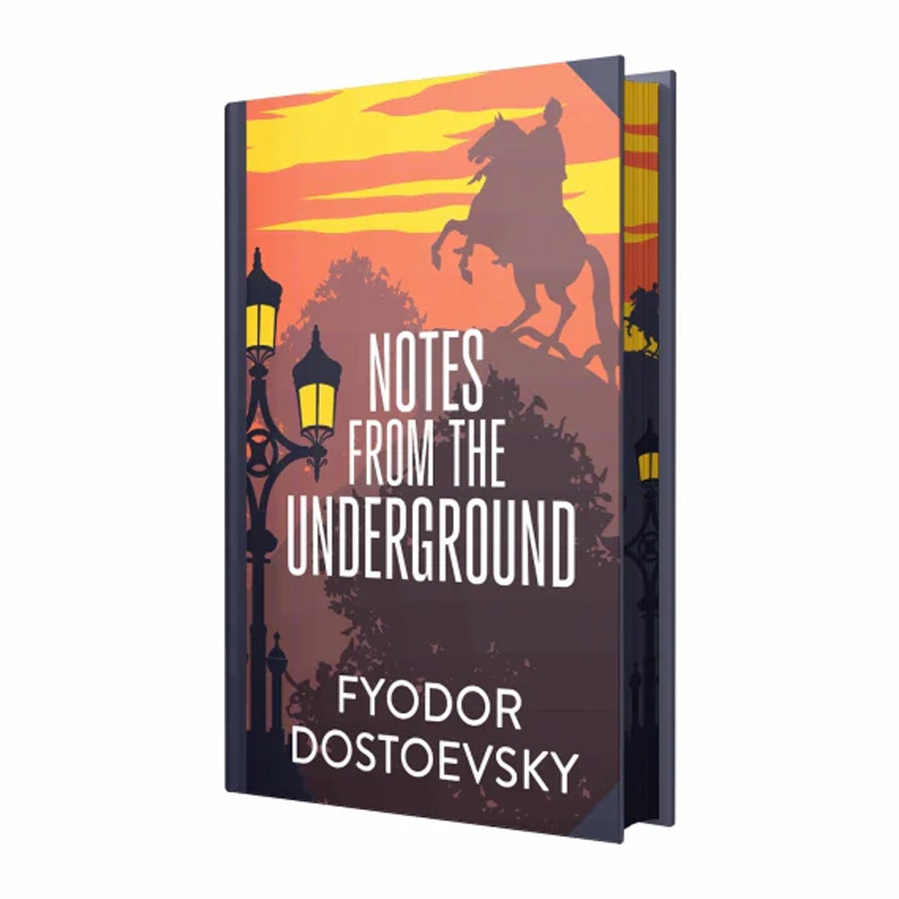 Close-up of Notes From Underground by Fyodor Dostoevsky hardback cover detail, Wilco Classics edition