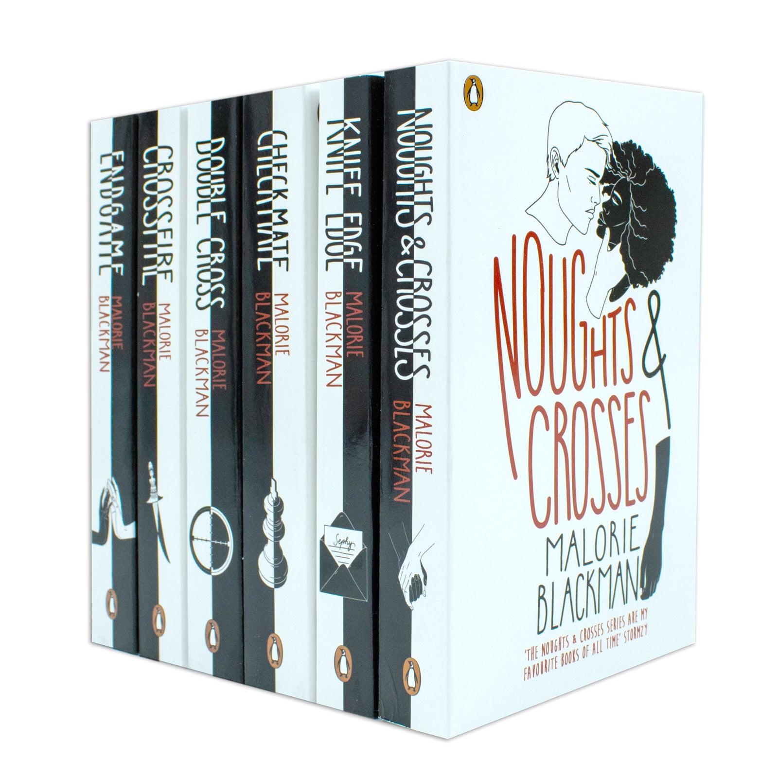 Noughts and Crosses Collection 6 Books Set by Malorie Blackman featuring Crossfire and Double Cross paperback editions