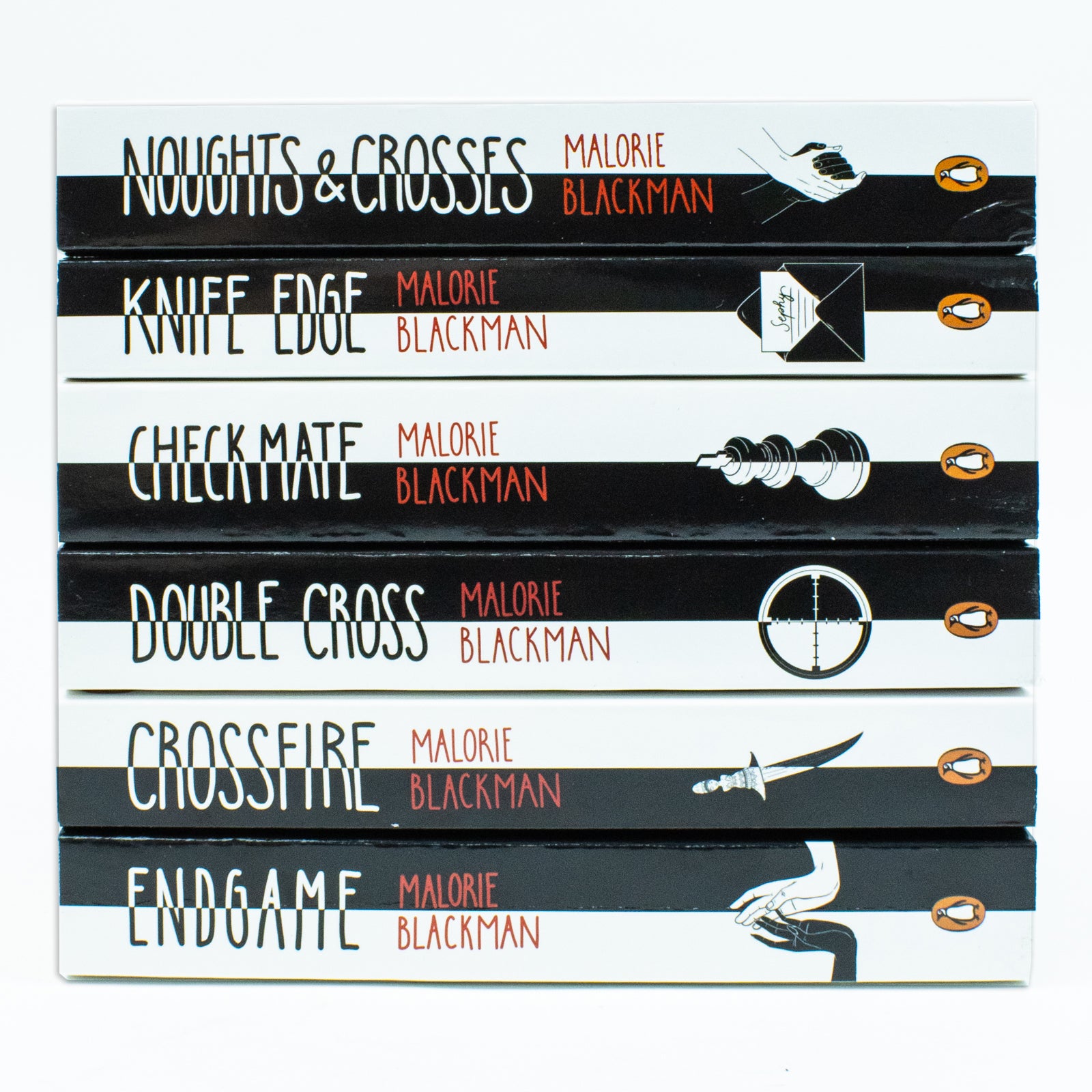 Noughts and Crosses Malorie Blackman 6 book paperback set cover, young adult fiction
