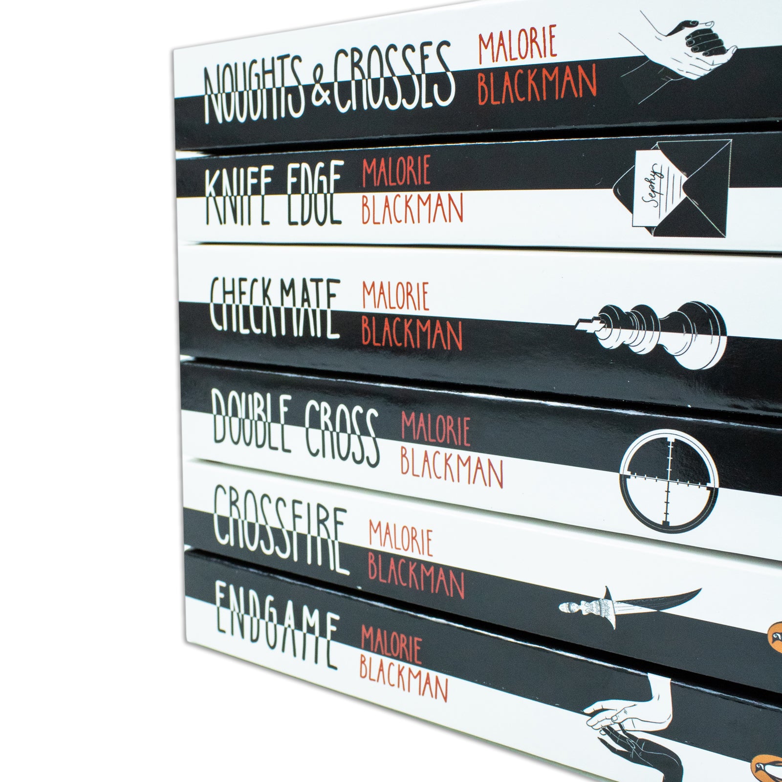 Noughts and Crosses Collection 6 Books Set by Malorie Blackman paperback books stacked