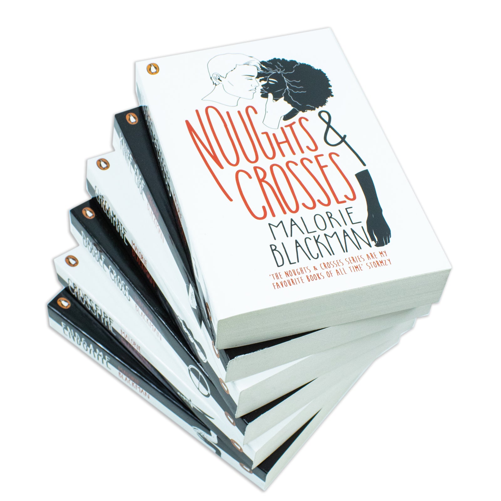 Noughts and Crosses 6 book paperback collection by Malorie Blackman, young adult dystopian series