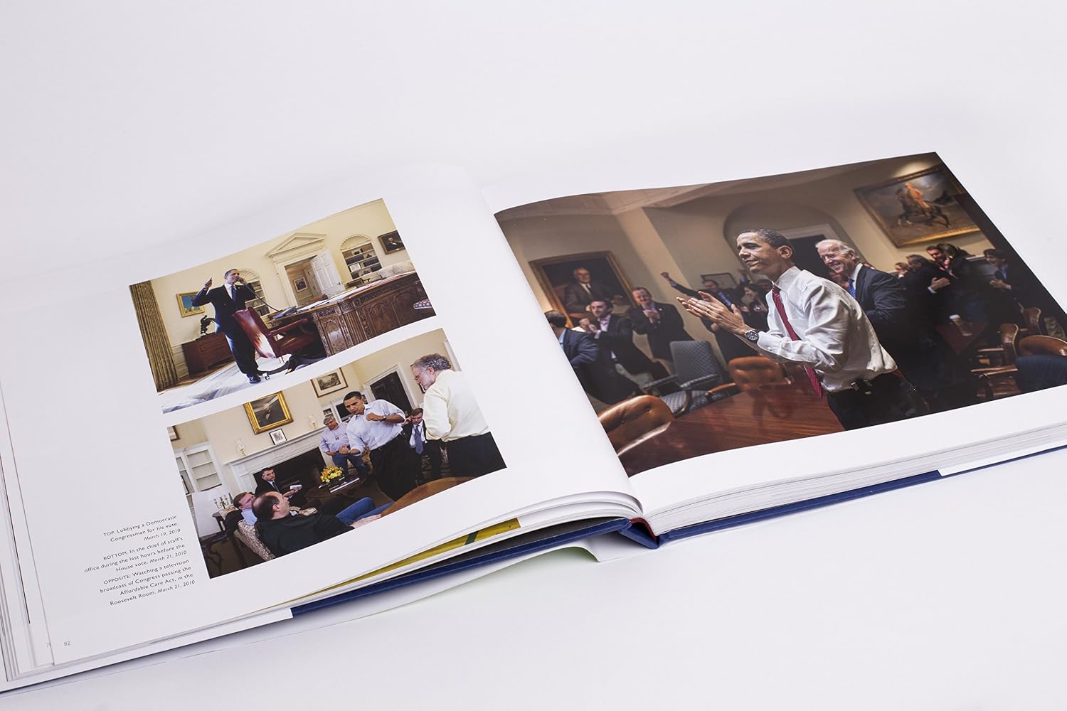 Back cover of Obama: An Intimate Portrait hardback biography by Pete Souza