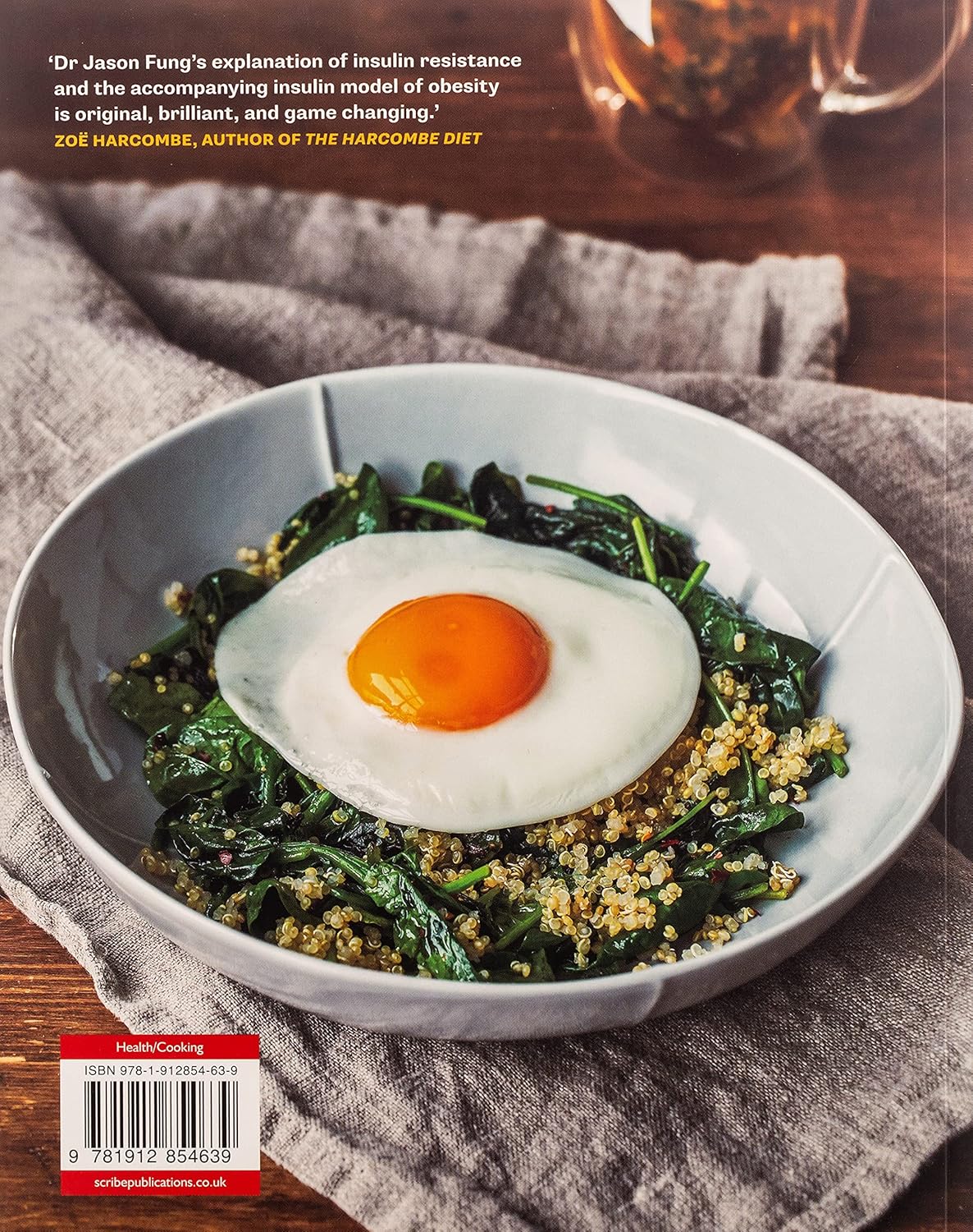 The Obesity Code Cookbook by Dr Jason Fung - paperback edition - alternate view of new print book