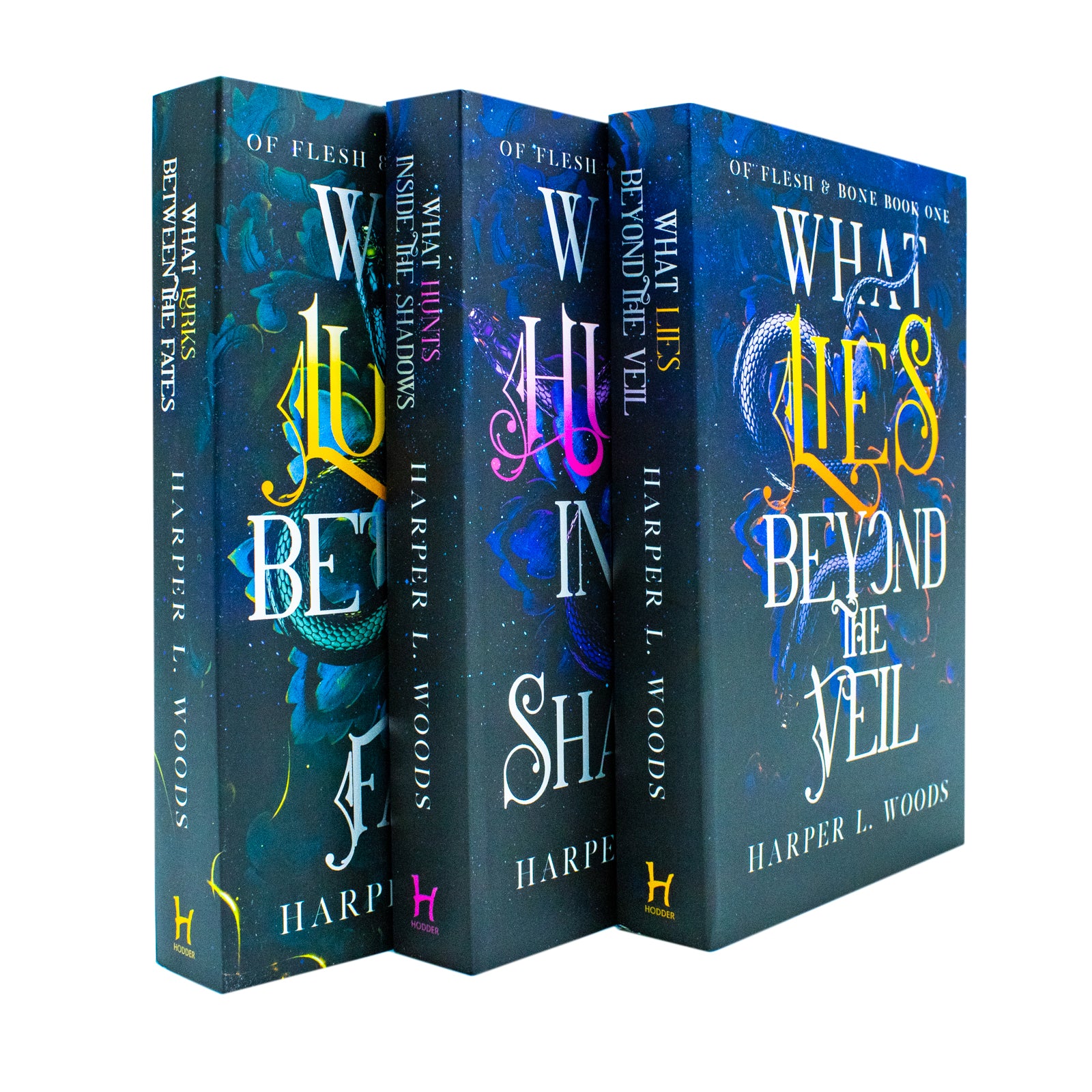 Of Flesh & Bone Series 3 Books Collection Set by Harper L. Woods - paperback fantasy romance trilogy