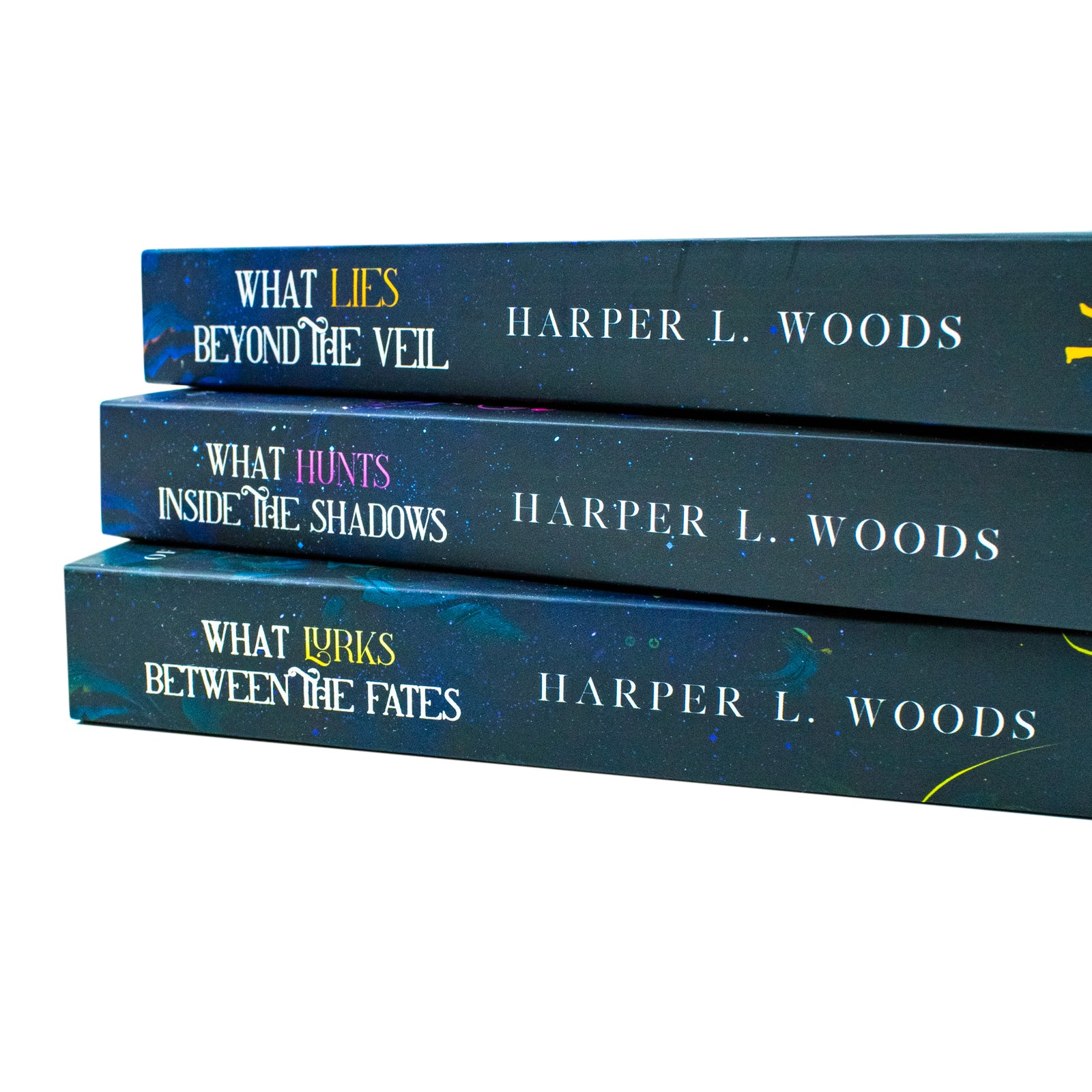 What Hunts Inside the Shadows paperback cover - Of Flesh & Bone series by Harper L. Woods
