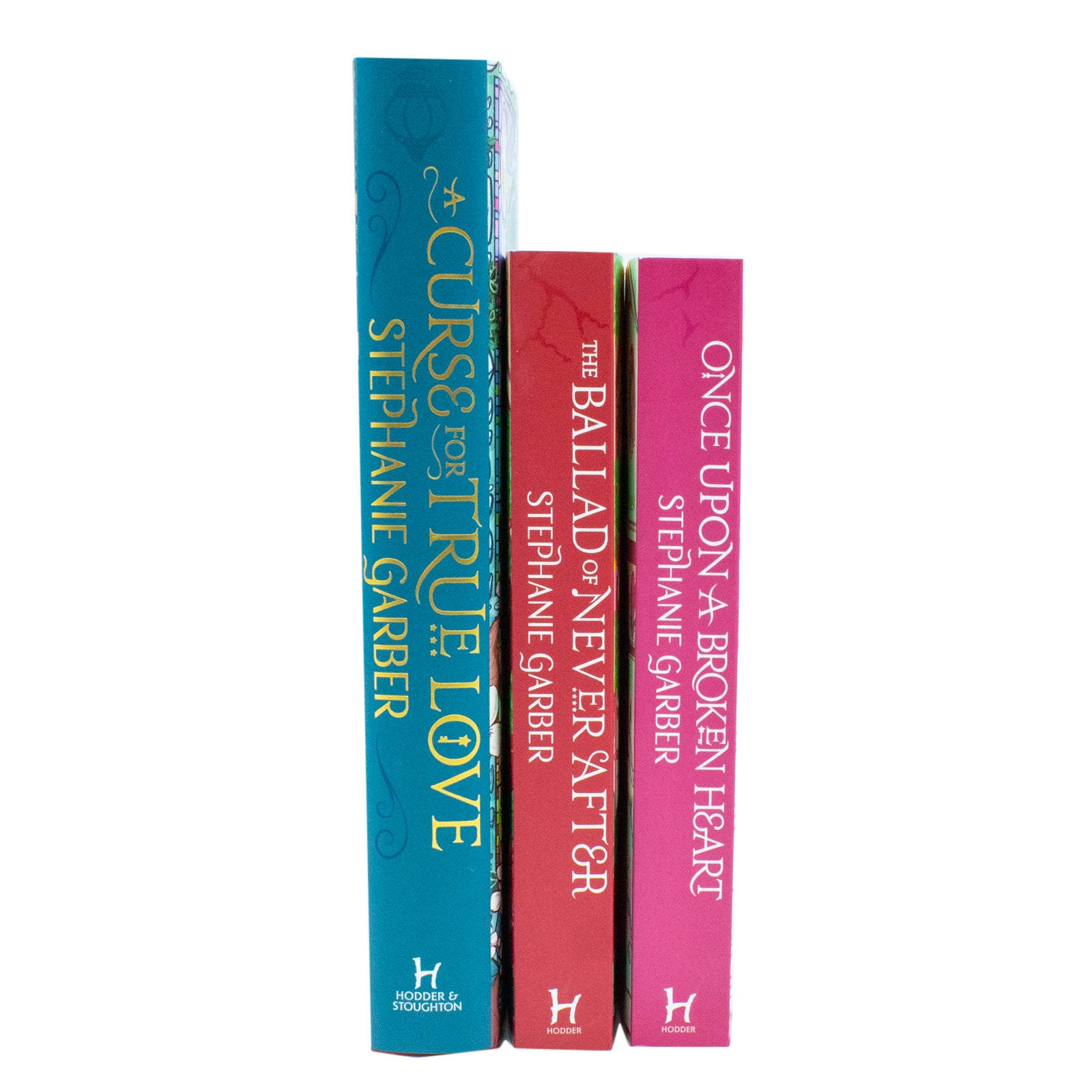 Close up of Once Upon A Broken Heart 3 book paperback collection set by Stephanie Garber