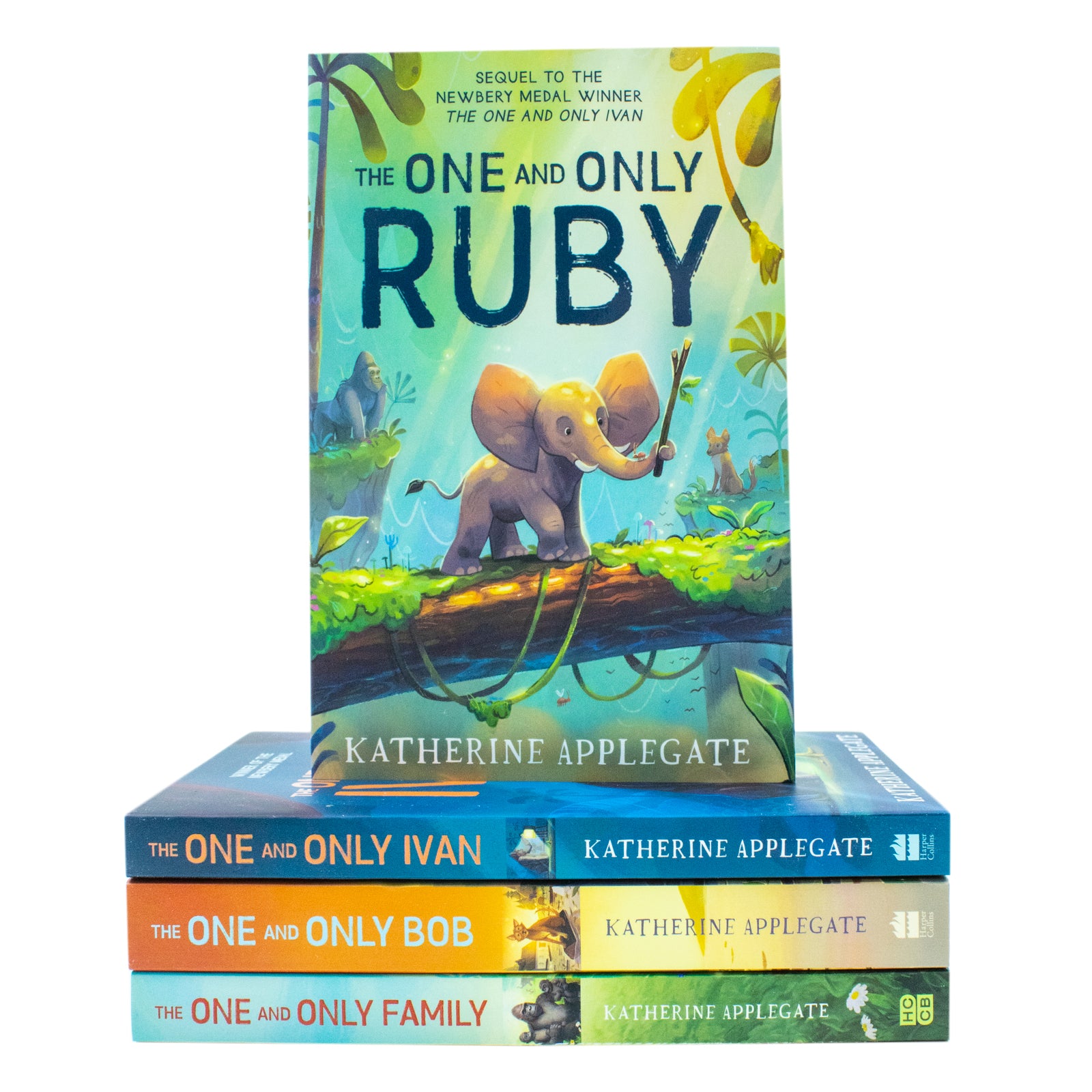 The One and Only Ivan, Bob, Ruby and Family paperback books by Katherine Applegate - Ages 9+