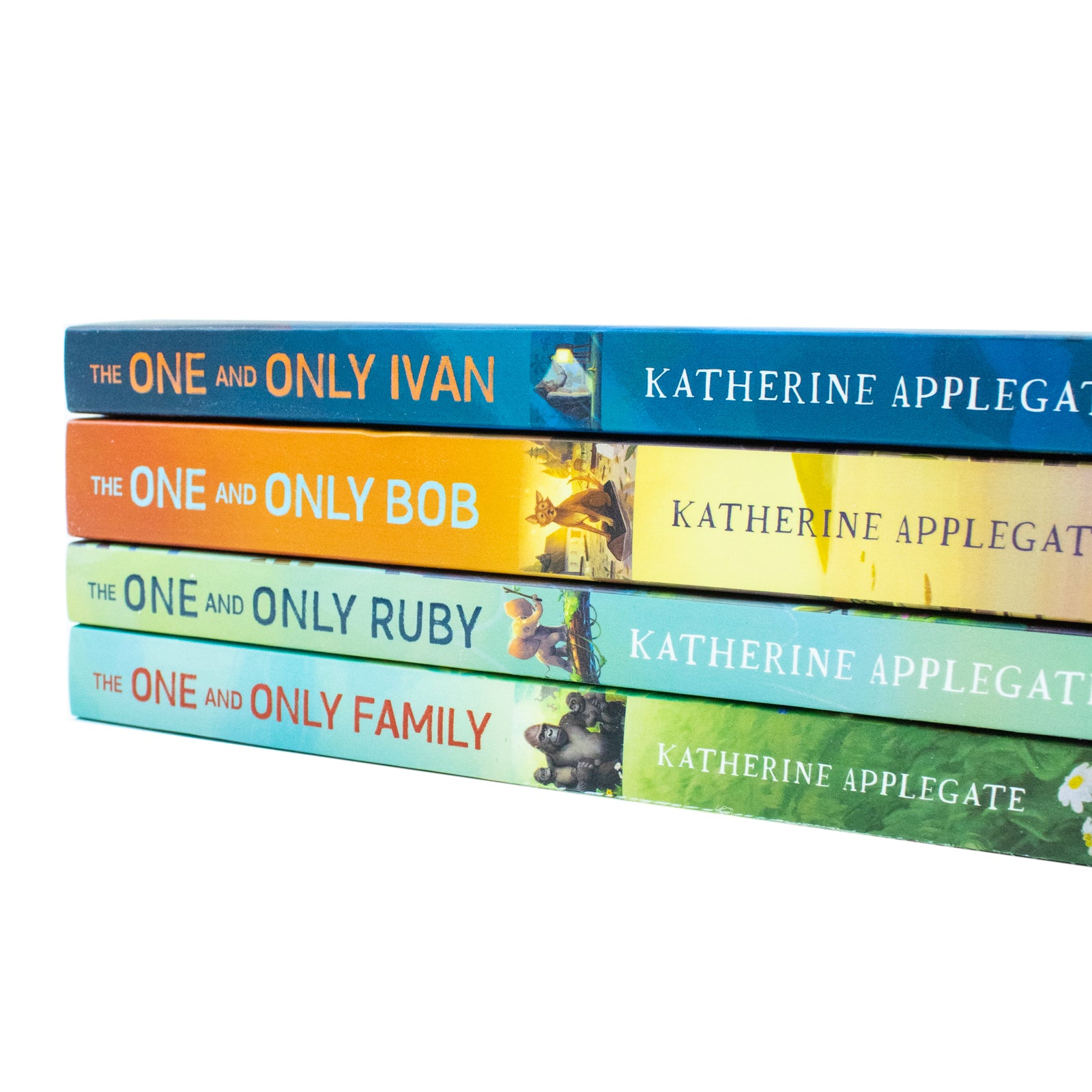 The One and Only Series paperback book set by Katherine Applegate - Ivan Bob Ruby Family - Ages 9+
