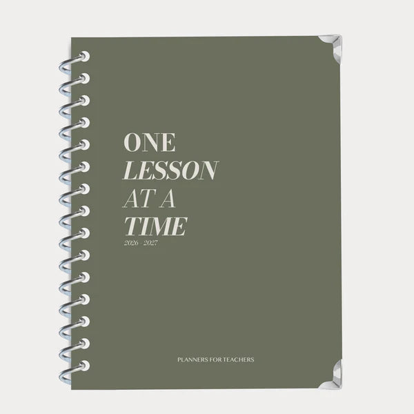 Front cover of One Lesson At A Time 2026-2027 Personal Growth Journal, Colour-Green paperback edition