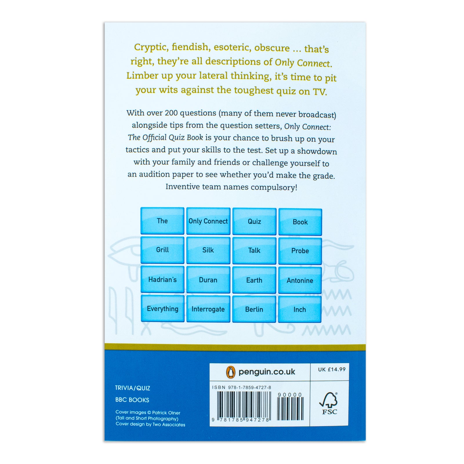 Only Connect: The Official Quiz Book by Jack Waley-Cohen - paperback edition, inside pages