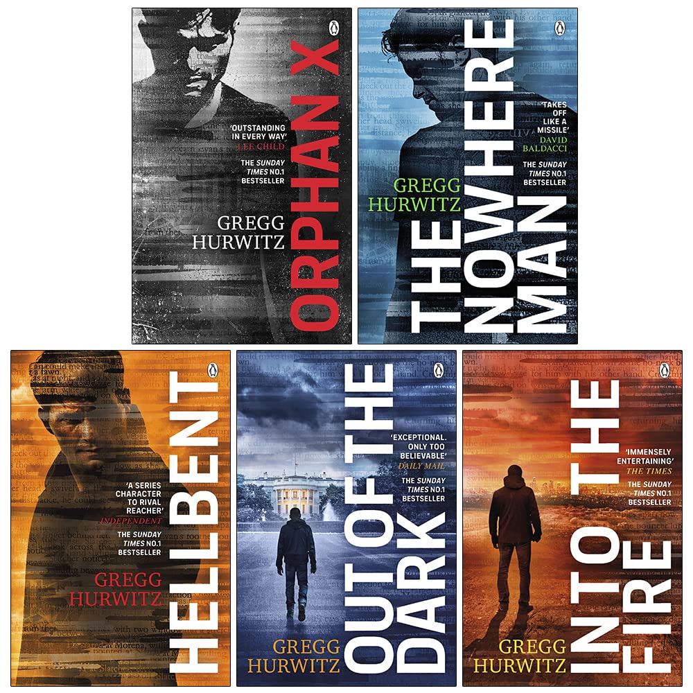 Orphan X thriller book set by Gregg Hurwitz - paperback edition front cover detail