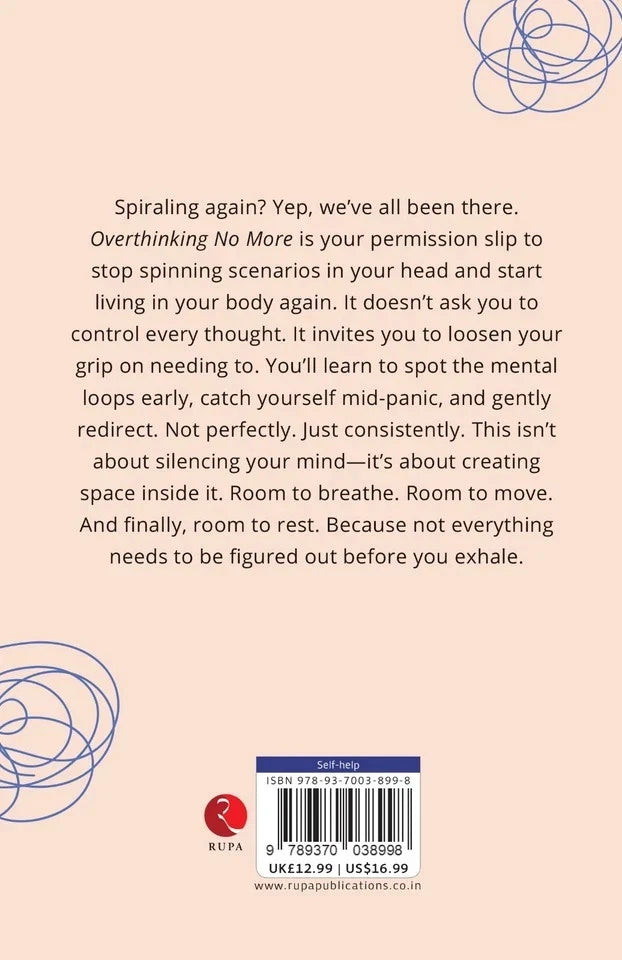 Overthinking No More by Sylvie Trentham - Non Fiction Paperback spine and cover view