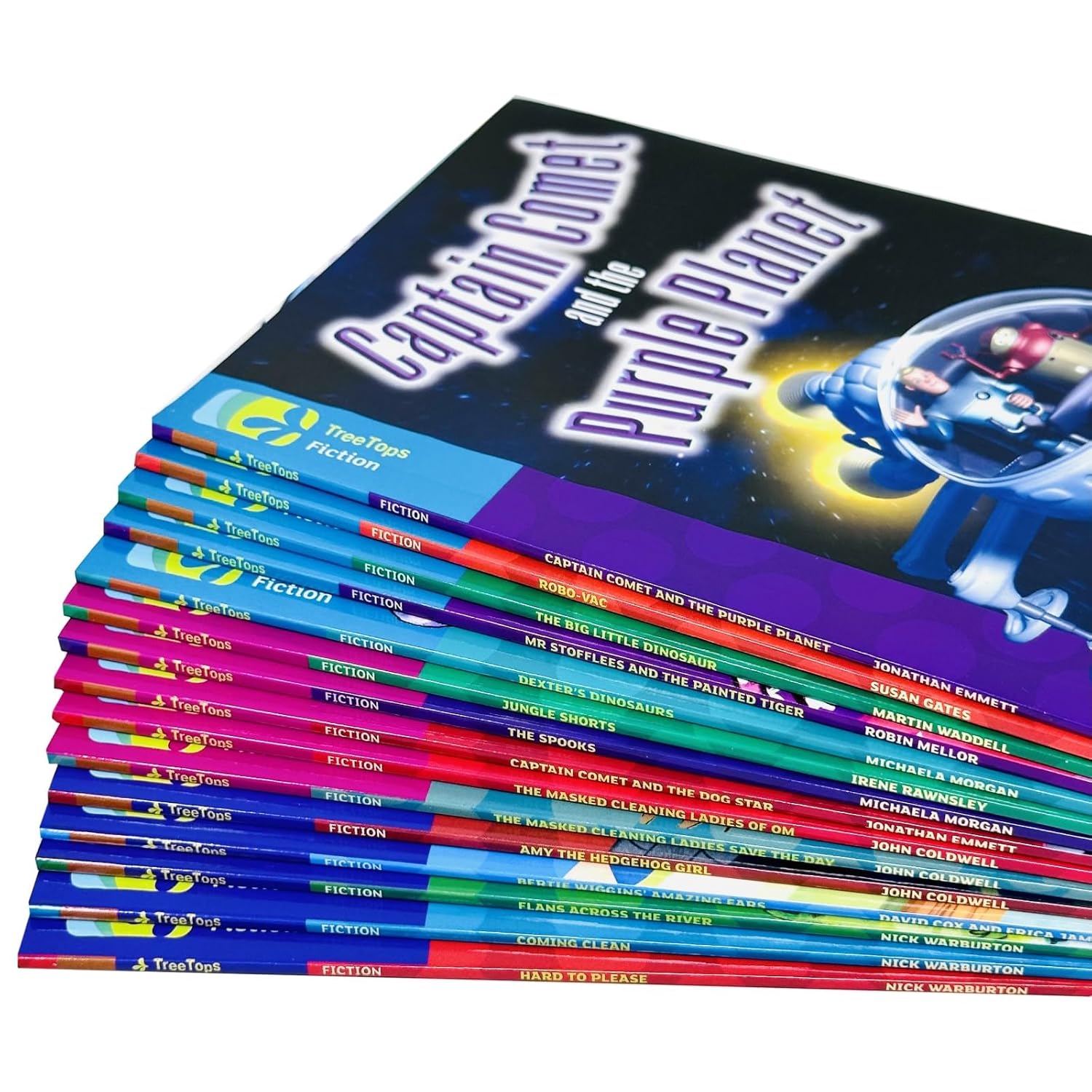 Close-up cover view of Oxford Reading Tree TreeTops Fiction Collection 15 Books Set paperback titles