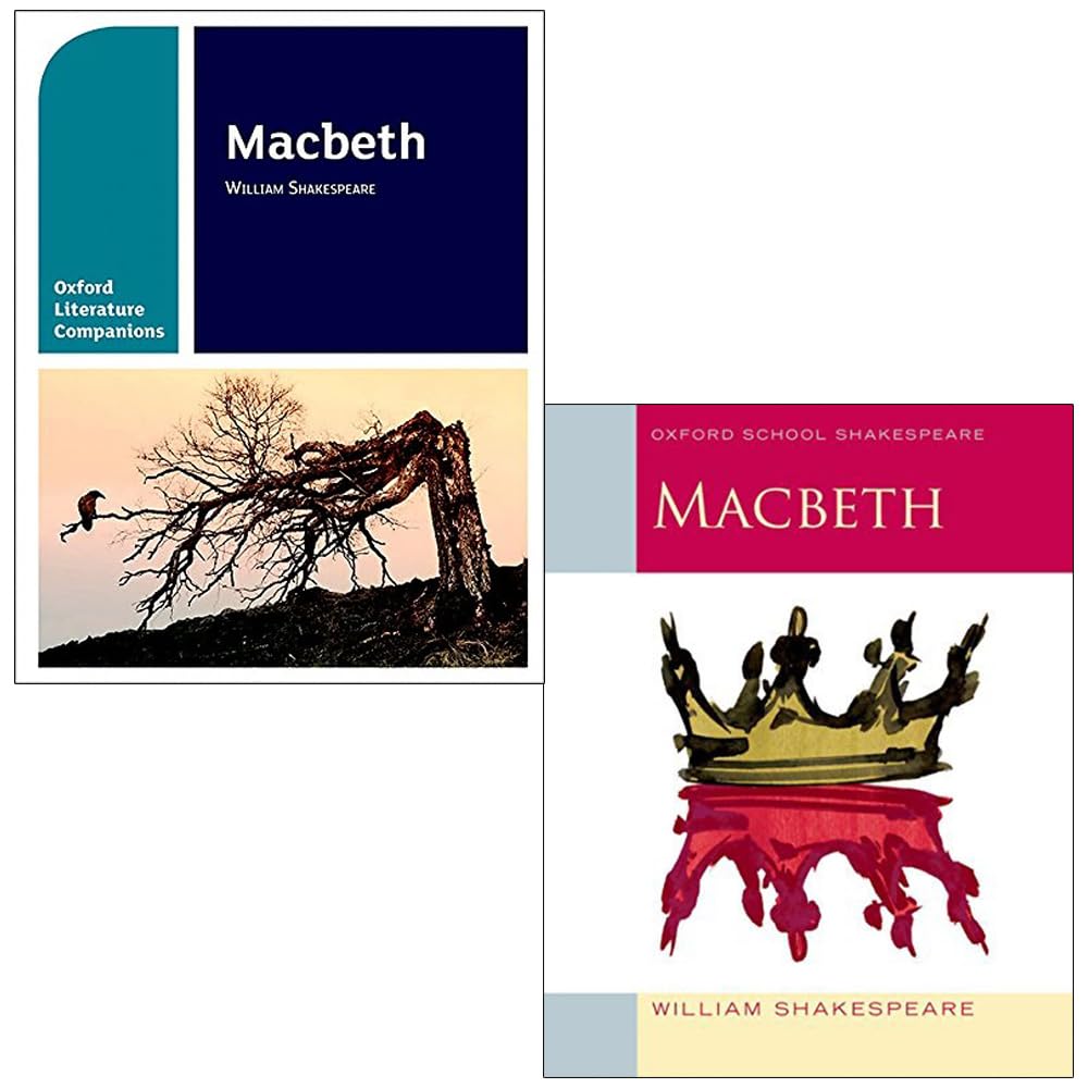 Oxford School Shakespeare Macbeth and Oxford Literature Companions 2 Books Collection Set paperback cover, GCSE study edition