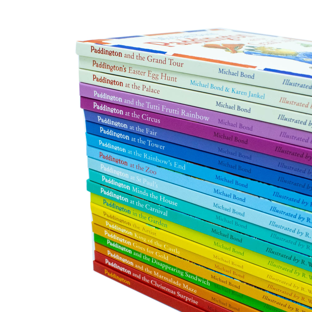 Full Paddington Classic Story Collection 20 book paperback set displayed in box