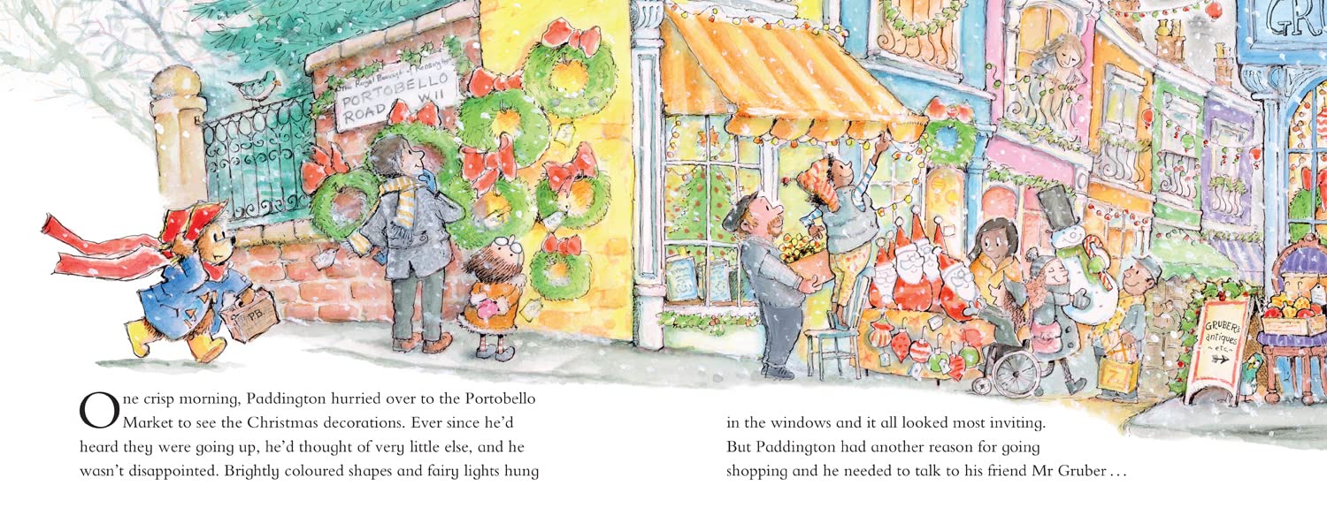 Interior page of Paddington's Christmas Post showing hidden envelope surprise