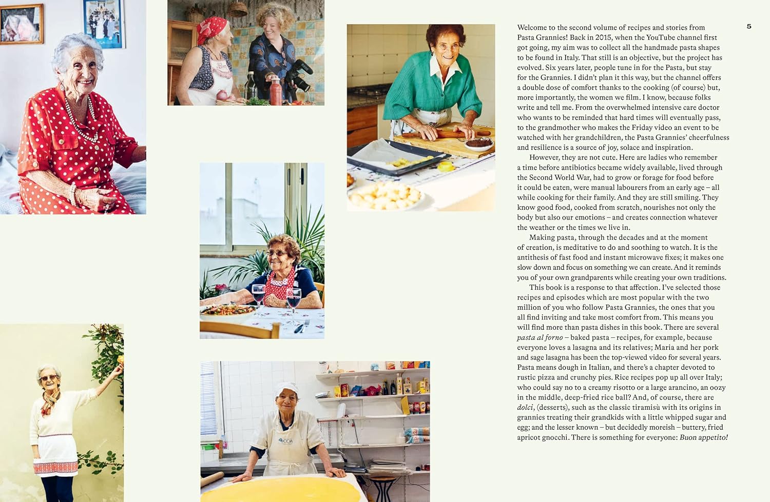 Pasta Grannies: Comfort Cooking by Vicky Bennison - inside page showing Italian family recipe