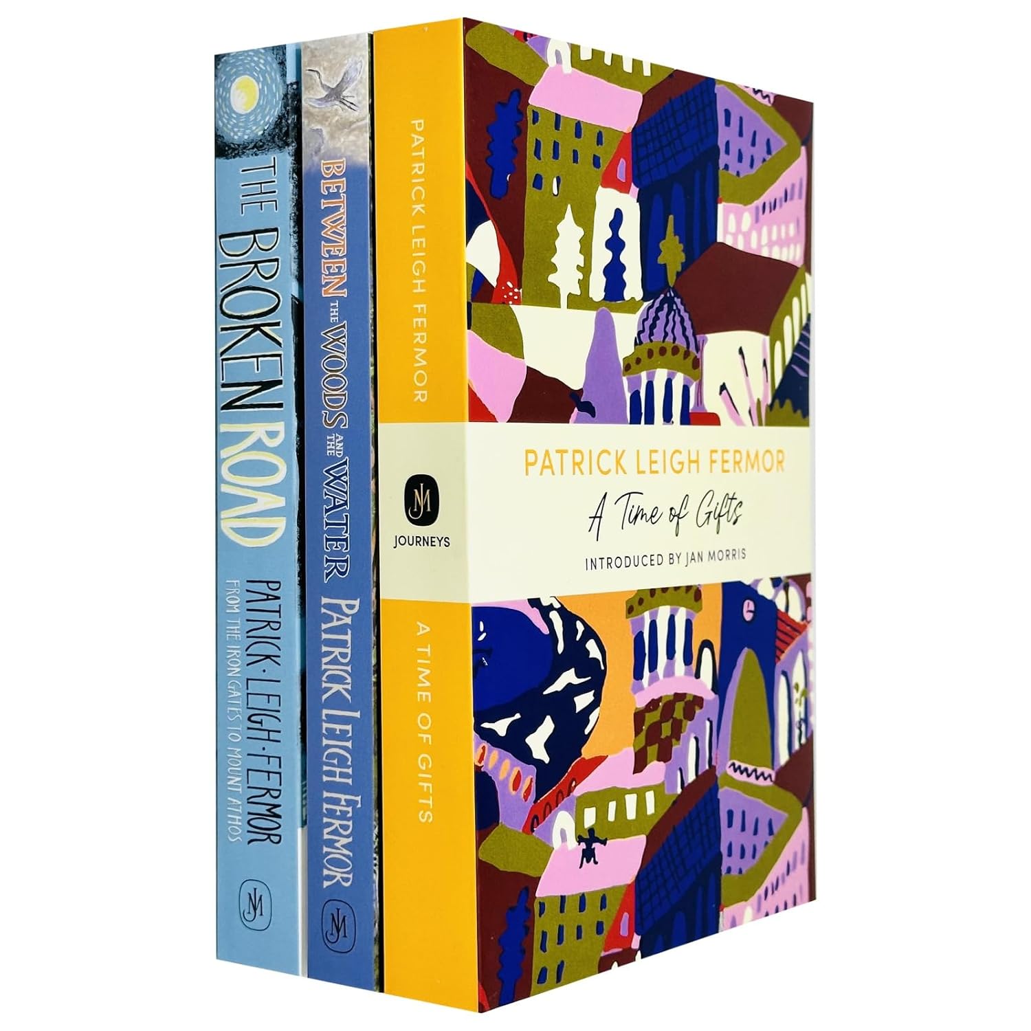 Patrick Leigh Fermor Trilogy 3 Books Collection Set paperback front cover - A Time of Gifts, Between the Woods and the Water, The Broken Road