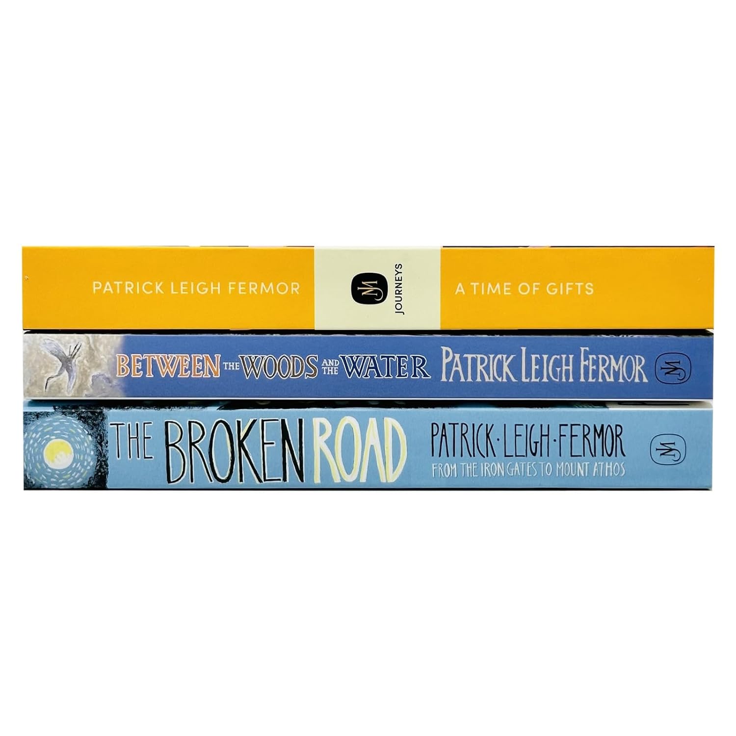 Patrick Leigh Fermor Trilogy paperback books collection set - spine view