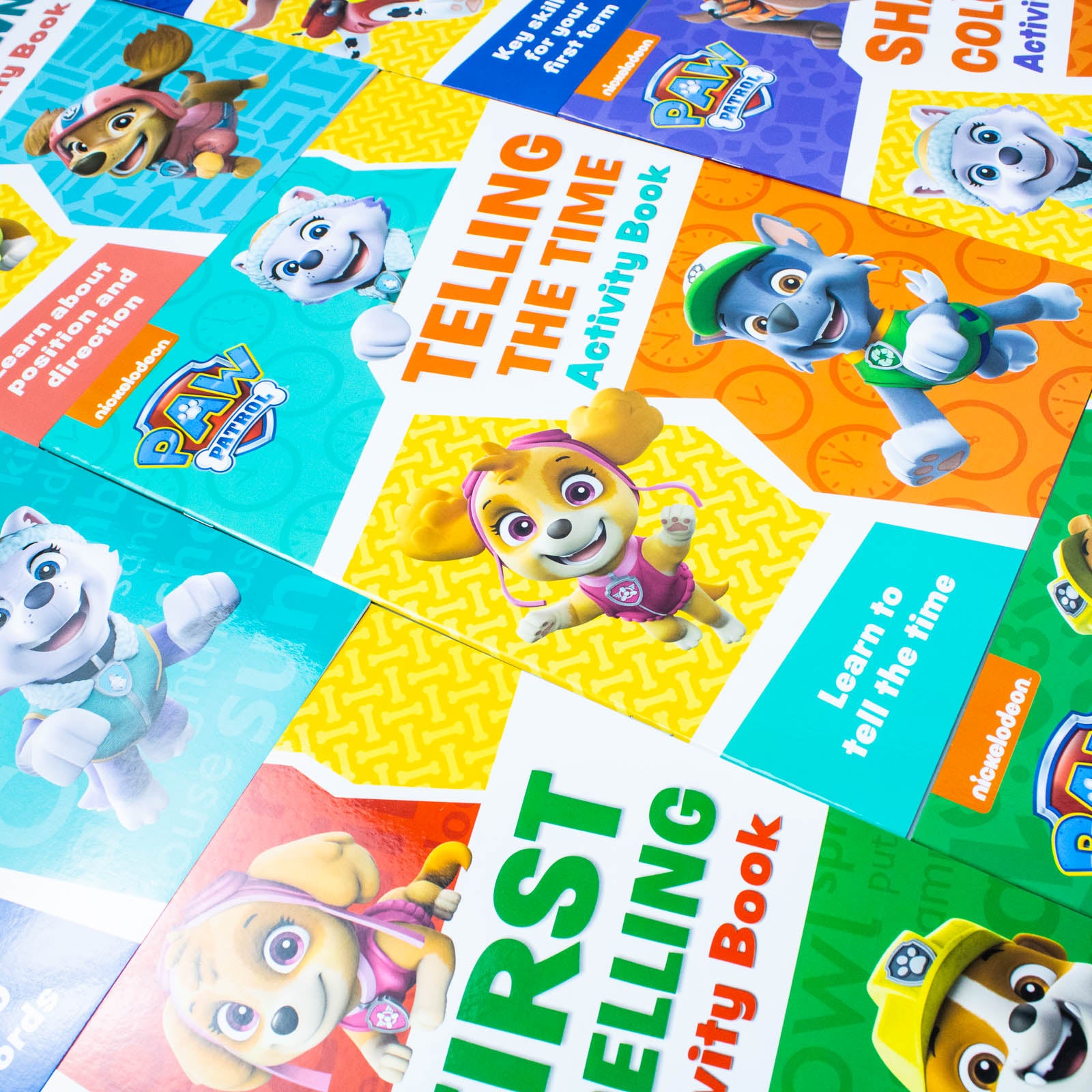 Paw Patrol Get Set For School 12 Book Activity Collection Set back cover - Paperback - Ages 3-6
