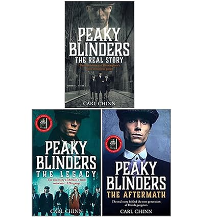 Peaky Blinders book set by Carl Chinn - true crime history paperback collection covers