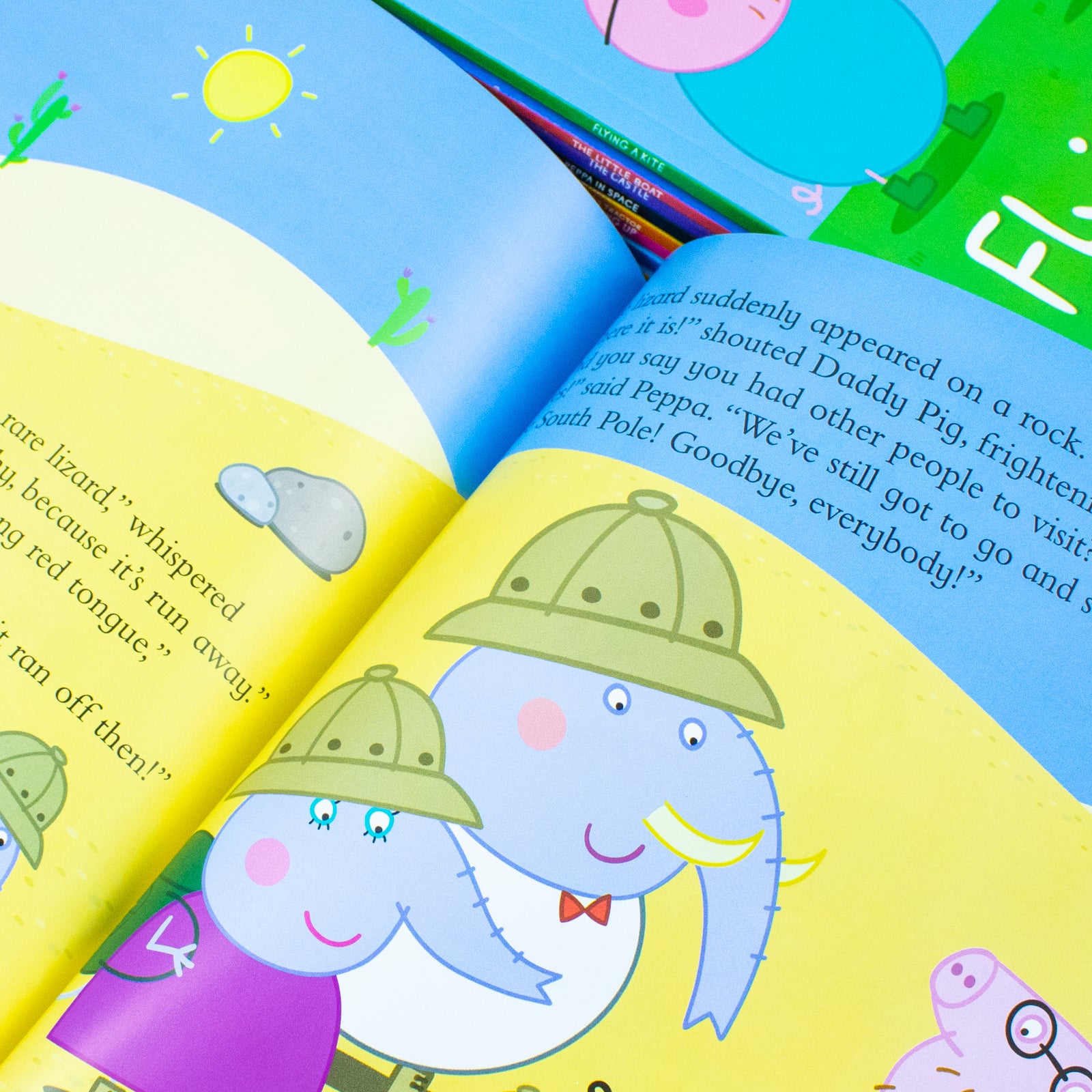 Peppa Pig 10 Books Collection Set full stack - The Very Hot Day, Flying a Kite paperback books