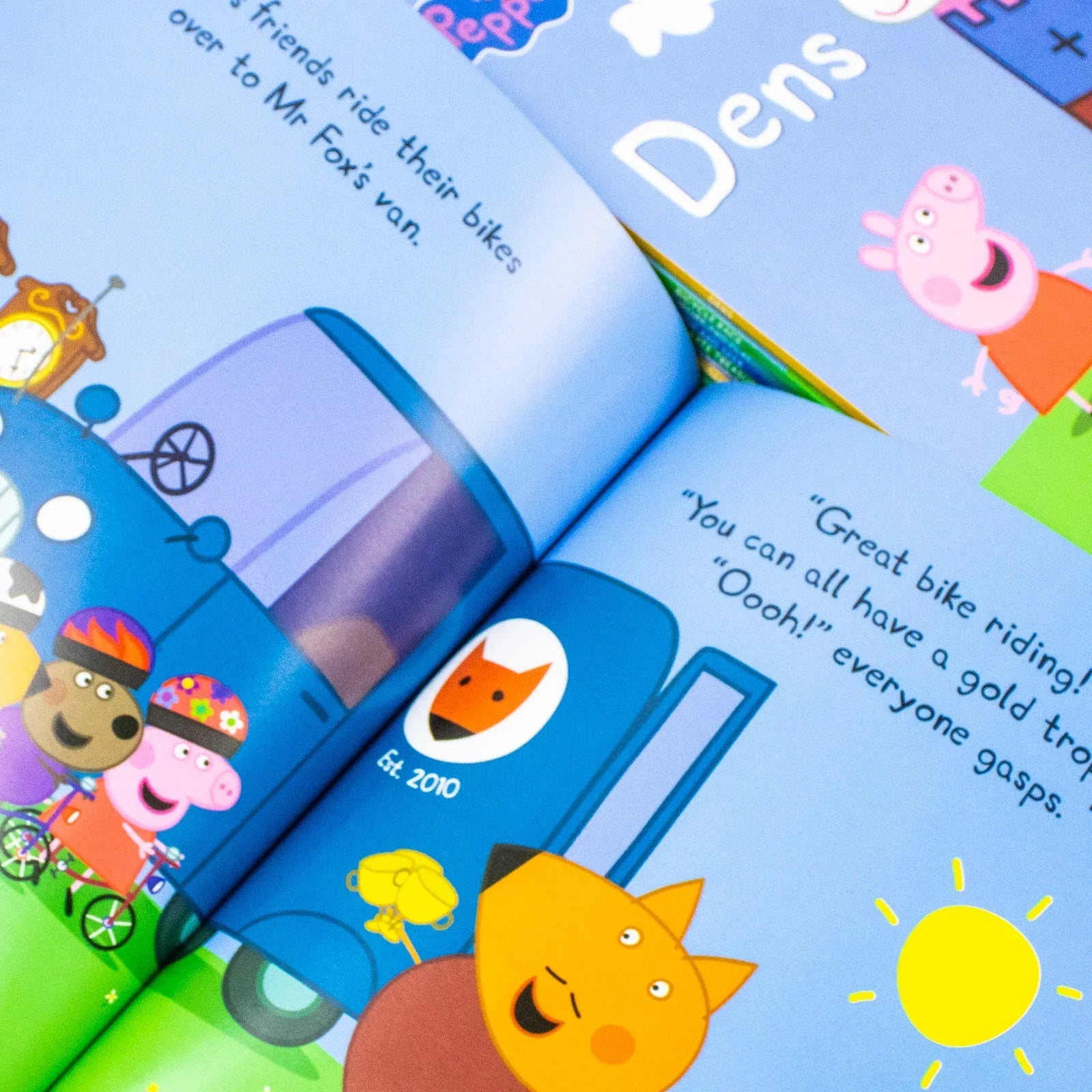 Inside spread of Peppa Pig Fun with Friends 10 Books paperback storybook collection, Ages 2+