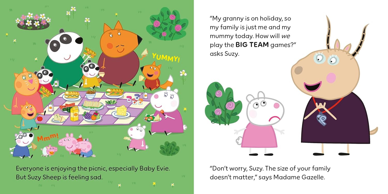 Peppa Pig: One Big Family World Book Day 2026 paperback inside illustration pages - Ages 3-6