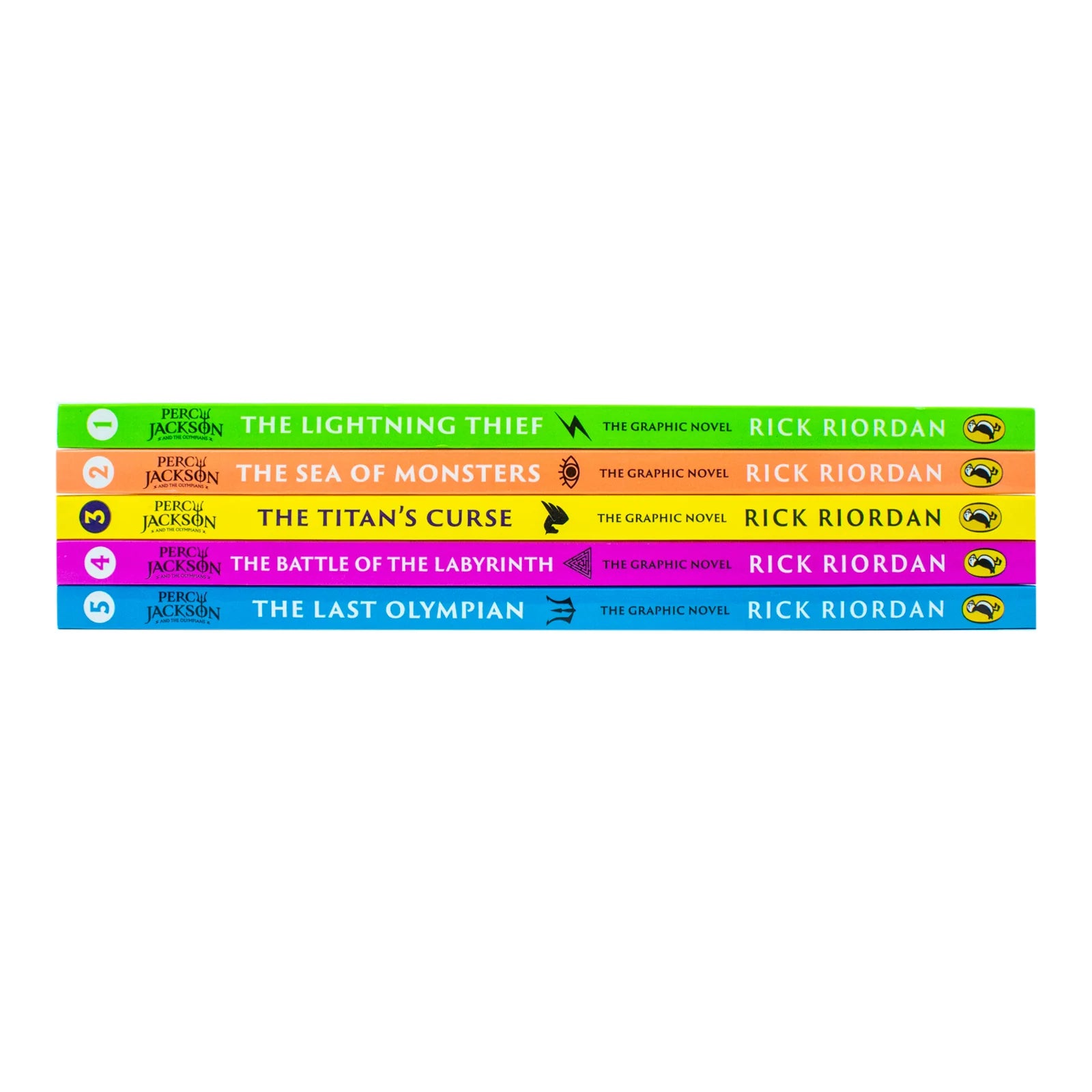Percy Jackson Graphic Novels 1-5 Books Collection Set by Rick Riordan - Paperback - Ages 8-12
