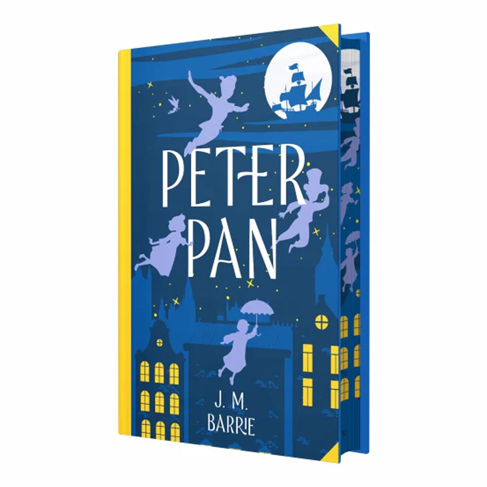Peter Pan by J. M. Barrie hardback edition showing decorative sprayed page edges