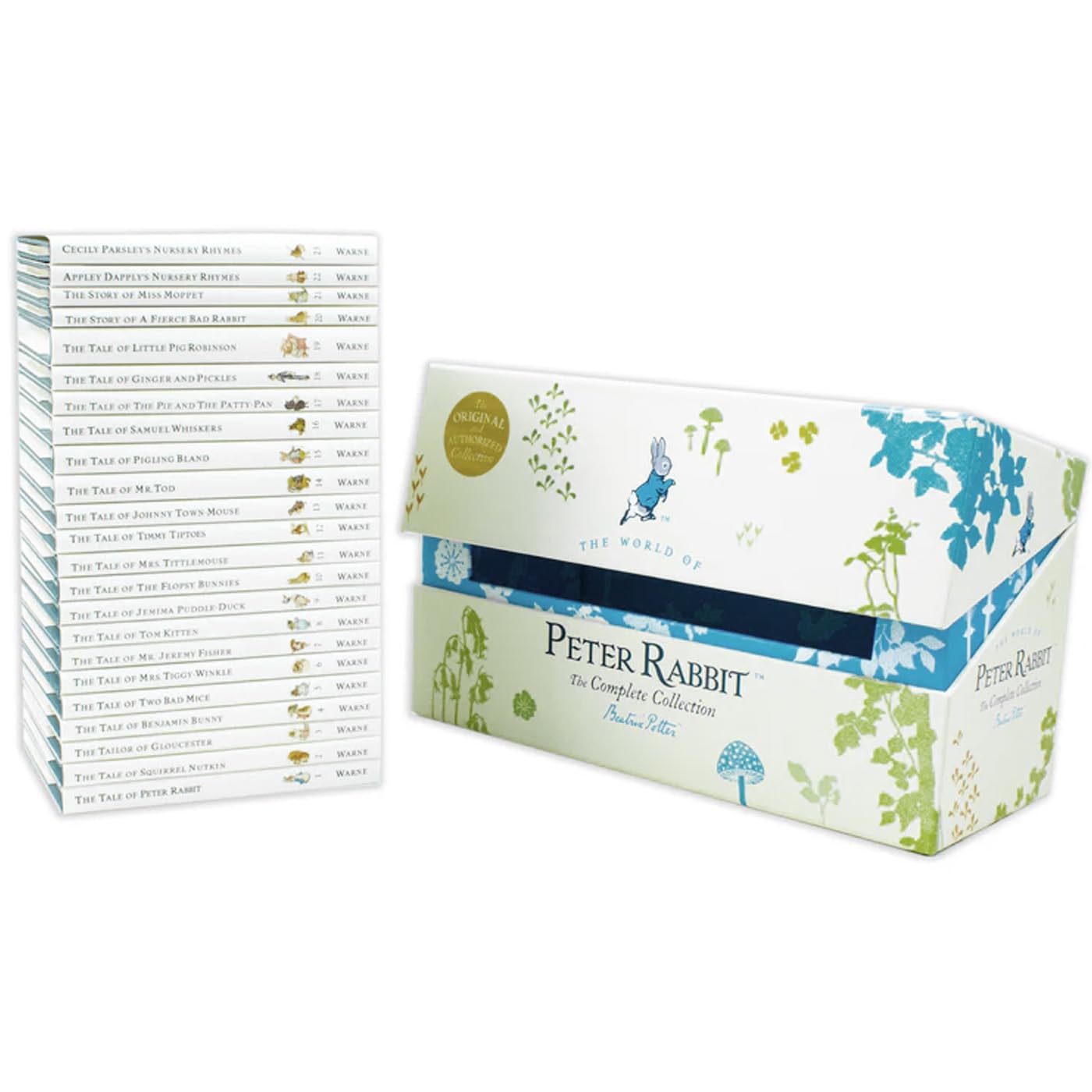 All 23 titles included in The World of Peter Rabbit hardback box set by Beatrix Potter