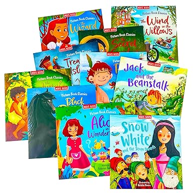 Picture Book Classics 10 Books Collection Set by Miles Kelly - paperback books including The Jungle Book and Treasure Island