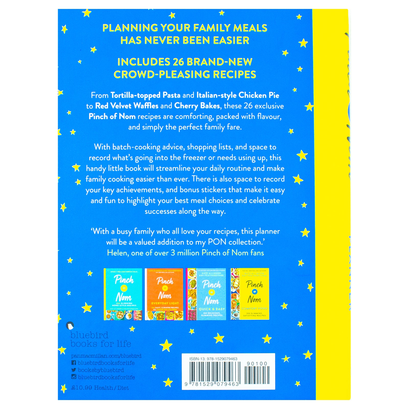 Pinch of Nom Family Meal Planner tear-out shopping list pages and Nom stickers