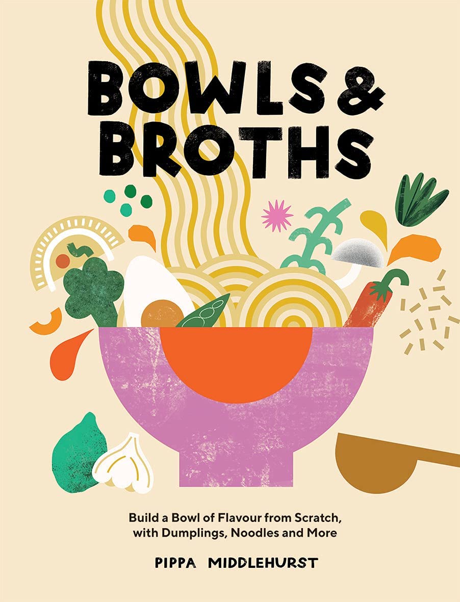 Pippa Middlehurst hardback cookbook set showing Simple Noodles, Dumplings and Noodles and Bowls and Broths