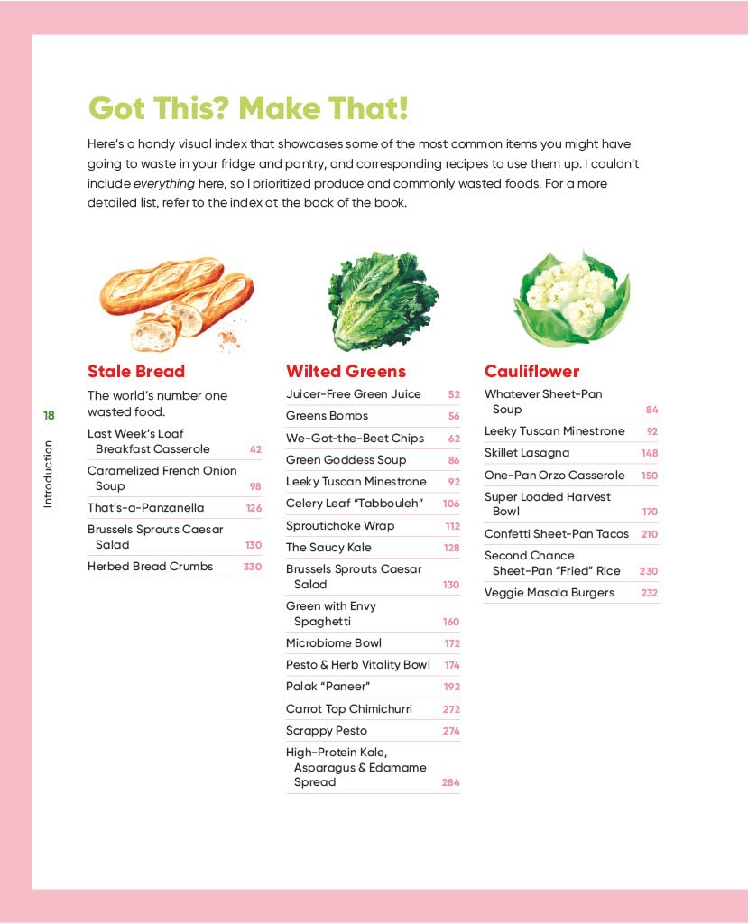 PlantYou Scrappy Cooking hardback cookbook interior recipe page by Carleigh Bodrug