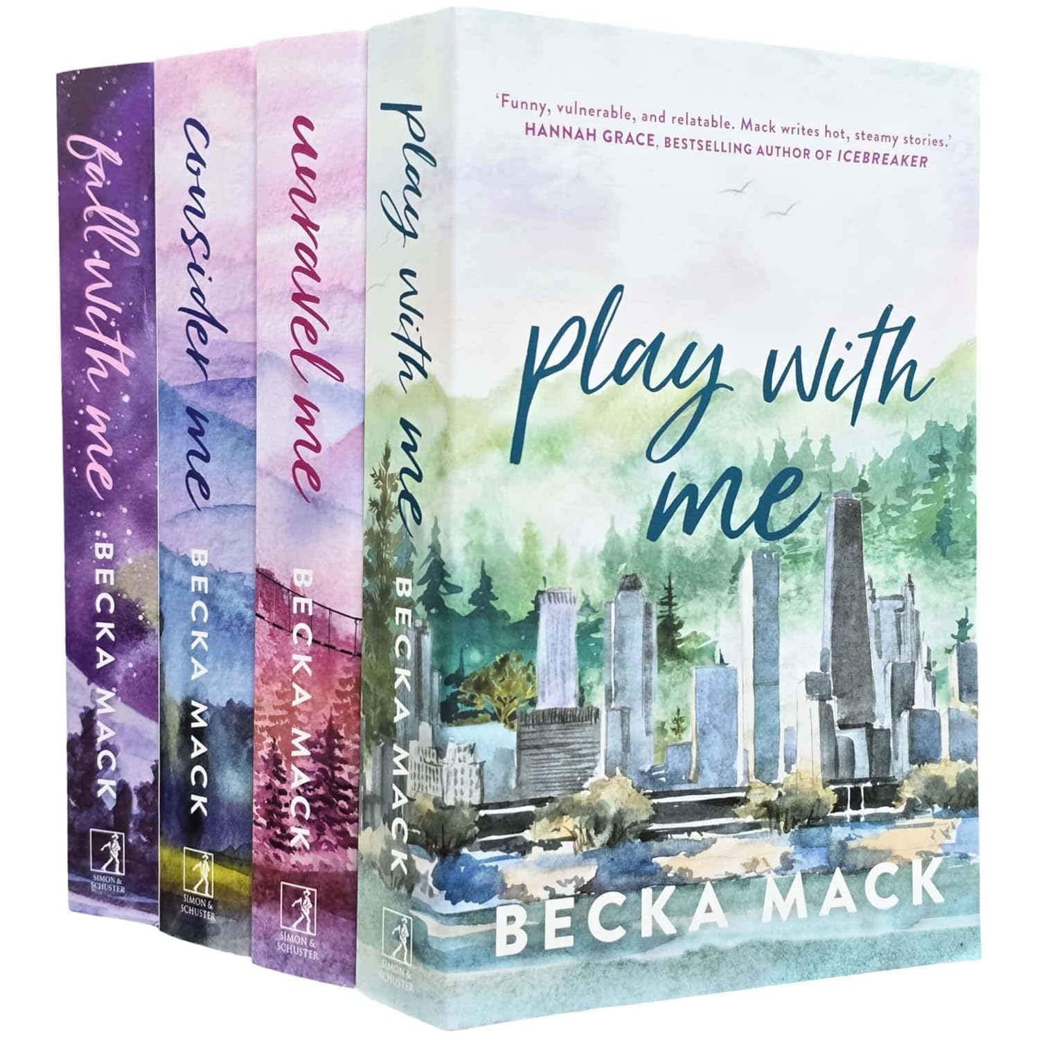 Playing For Keeps Series by Becka Mack - 4 Book Paperback Collection Set, new steamy hockey romance books