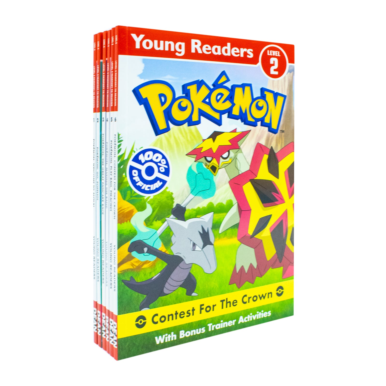Pokémon Passport to Reading Level 2 paperback covers featuring Ash and Pikachu