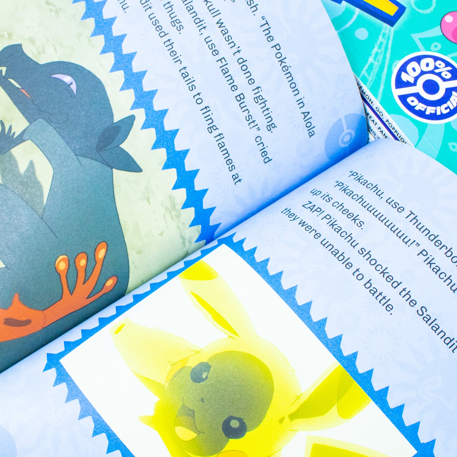 Pokémon Passport to Reading Level 2 paperback set page sample with illustrations