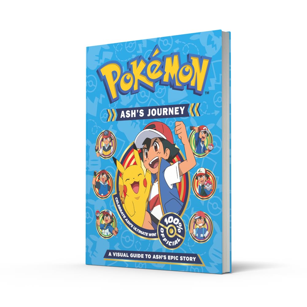 Pokémon Ash's Journey: A Visual Guide to Ash's Epic Story hardback - back cover and spine, ages 7-9