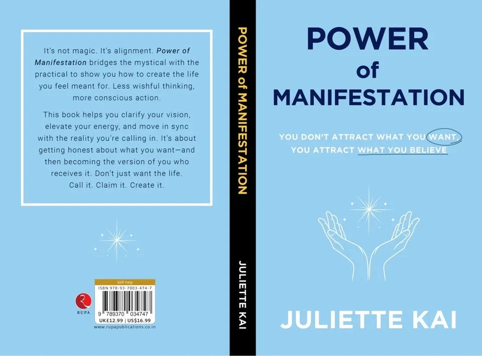 Power Of Manifestation by Juliette Kai - Self-Help Paperback back cover with blurb