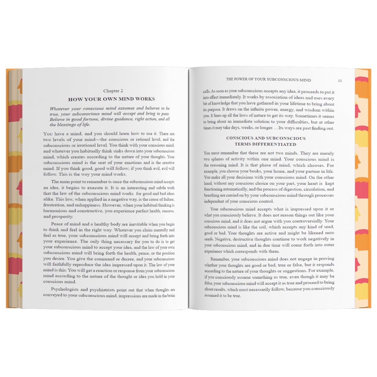 The Power of Your Subconscious Mind by Joseph Murphy - inside pages of the premium hardback edition