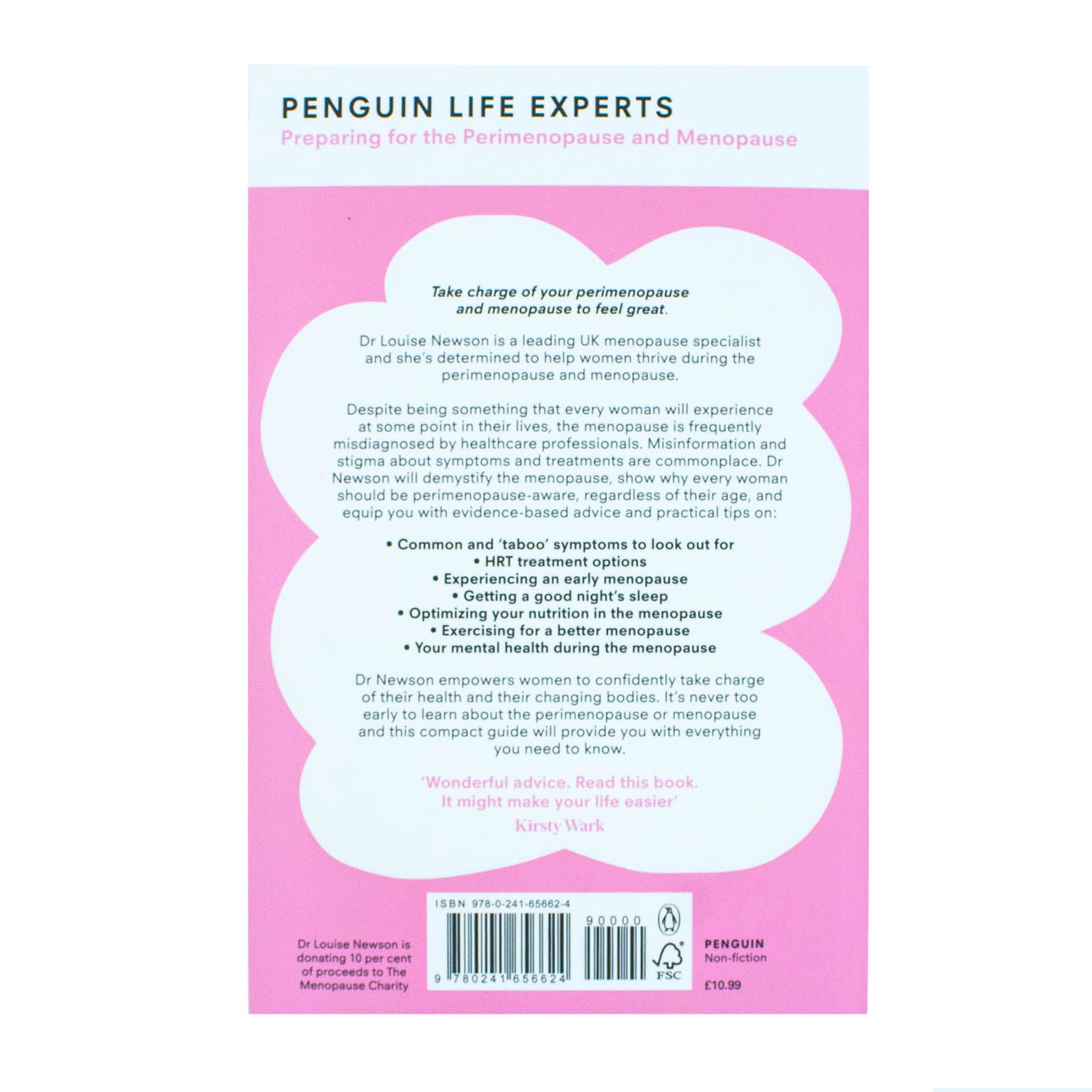 Preparing for the Perimenopause and Menopause by Dr Louise Newson - Back Cover - Paperback