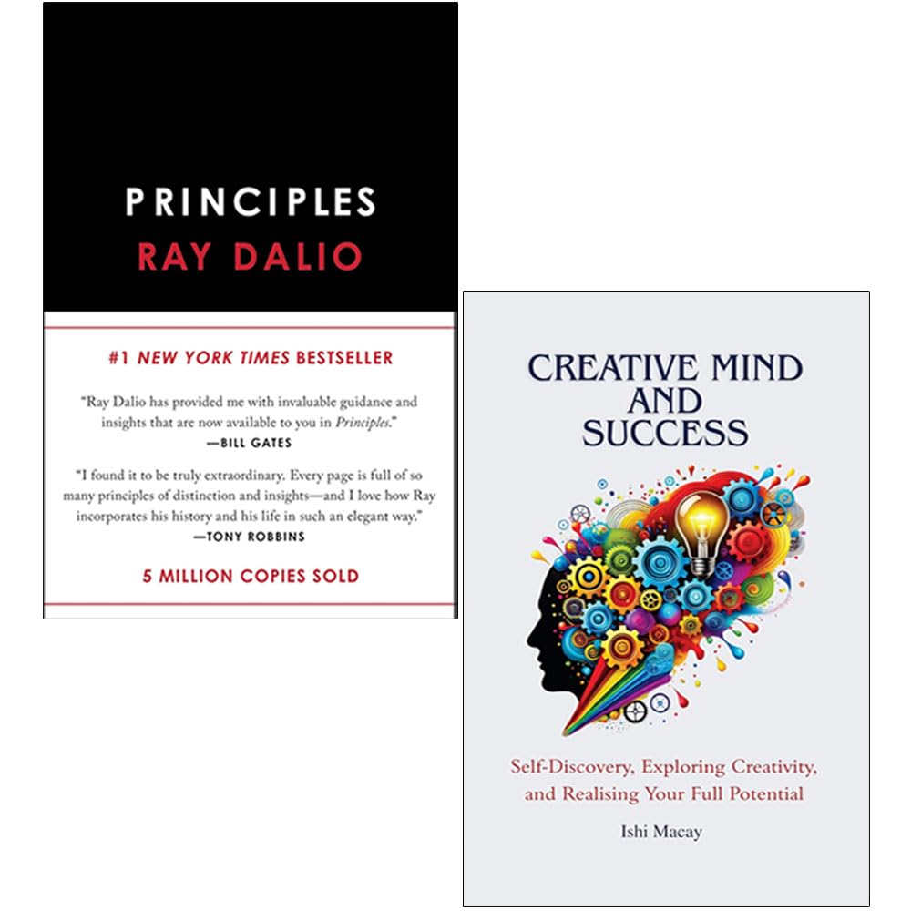 Principles: Life and Work by Ray Dalio hardcover, part of the 2 books collection set with Creative Mind and Success by Ishi Macay