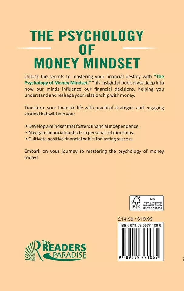 The Psychology of Money Mindset by Dr. N. Gosain - Paperback back cover with book description