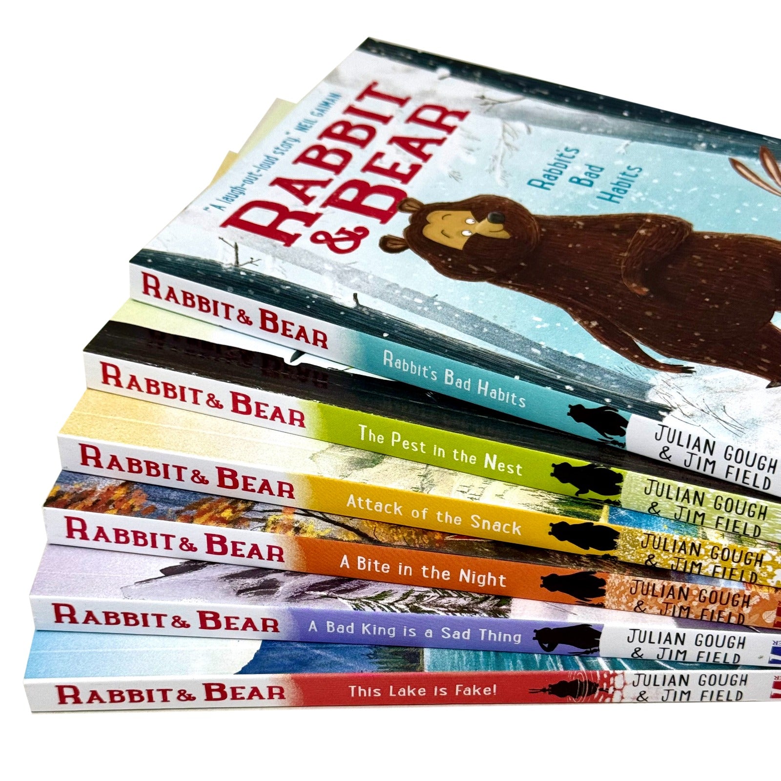 Rabbit and Bear collection set paperback books for ages 5-8, illustrated by Jim Field