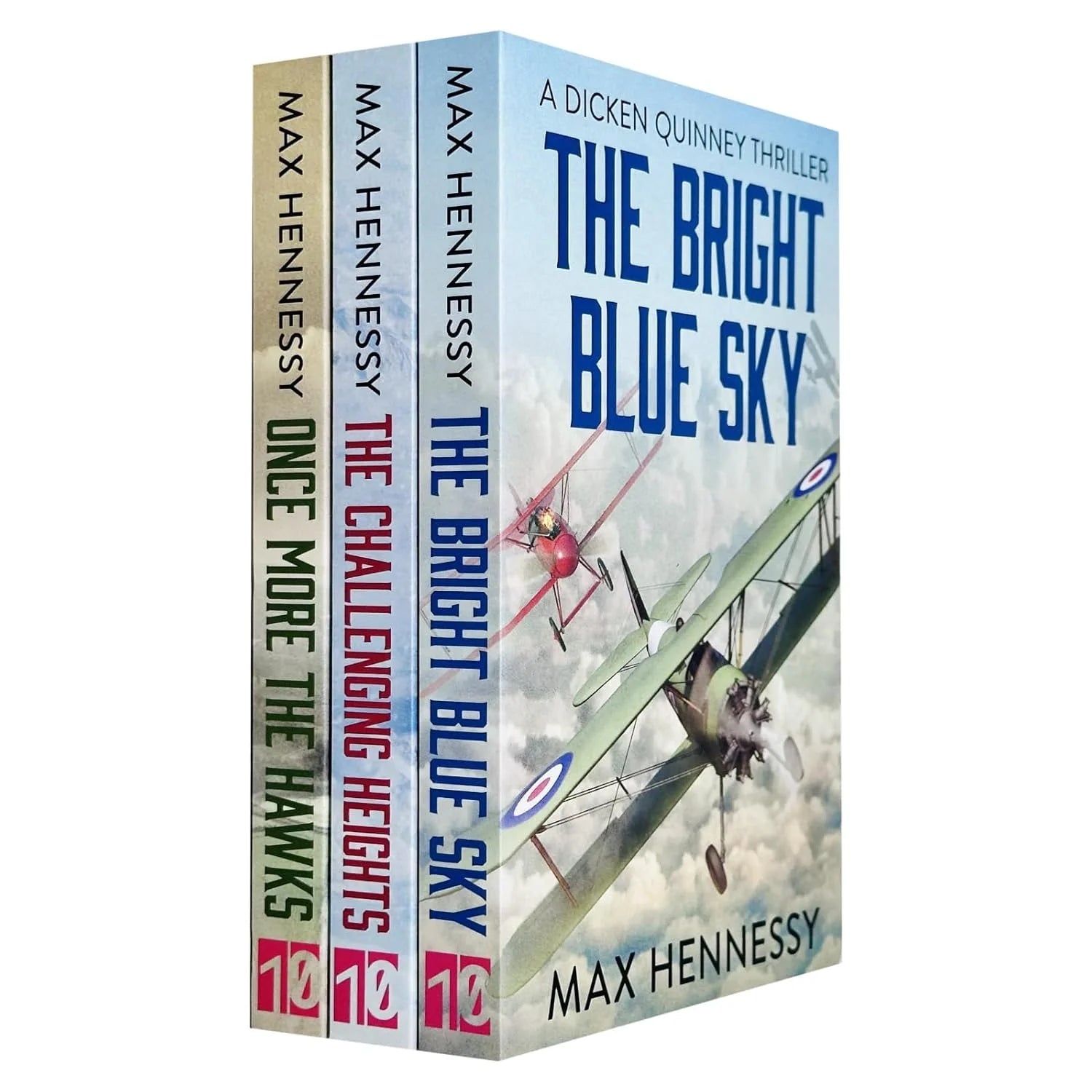 RAF Trilogy 3 Books Collection Set by Max Hennessy - paperback set including The Bright Blue Sky, The Challenging Heights and Once More the Hawks