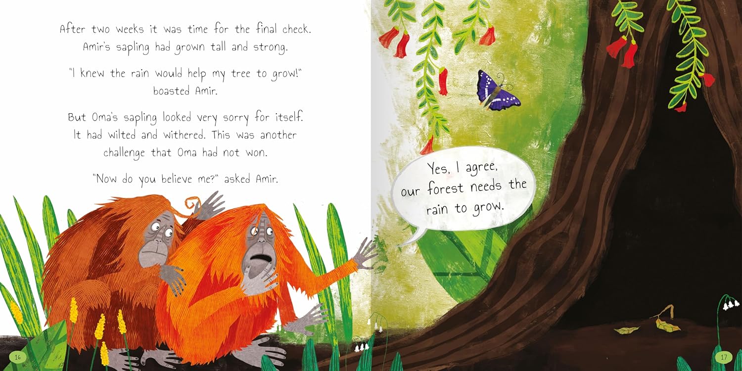 Close up of Rainy Day Tales childrens paperback book set by Catherine Veitch, ages 3-7