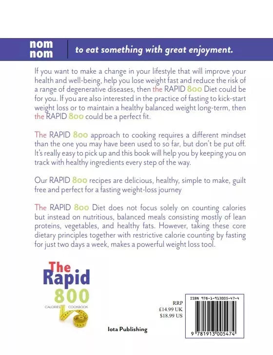 The Rapid 800 Cookbook: Healthy Way To Lose Weight Fast by Iota - paperback diet cookbook alternate view