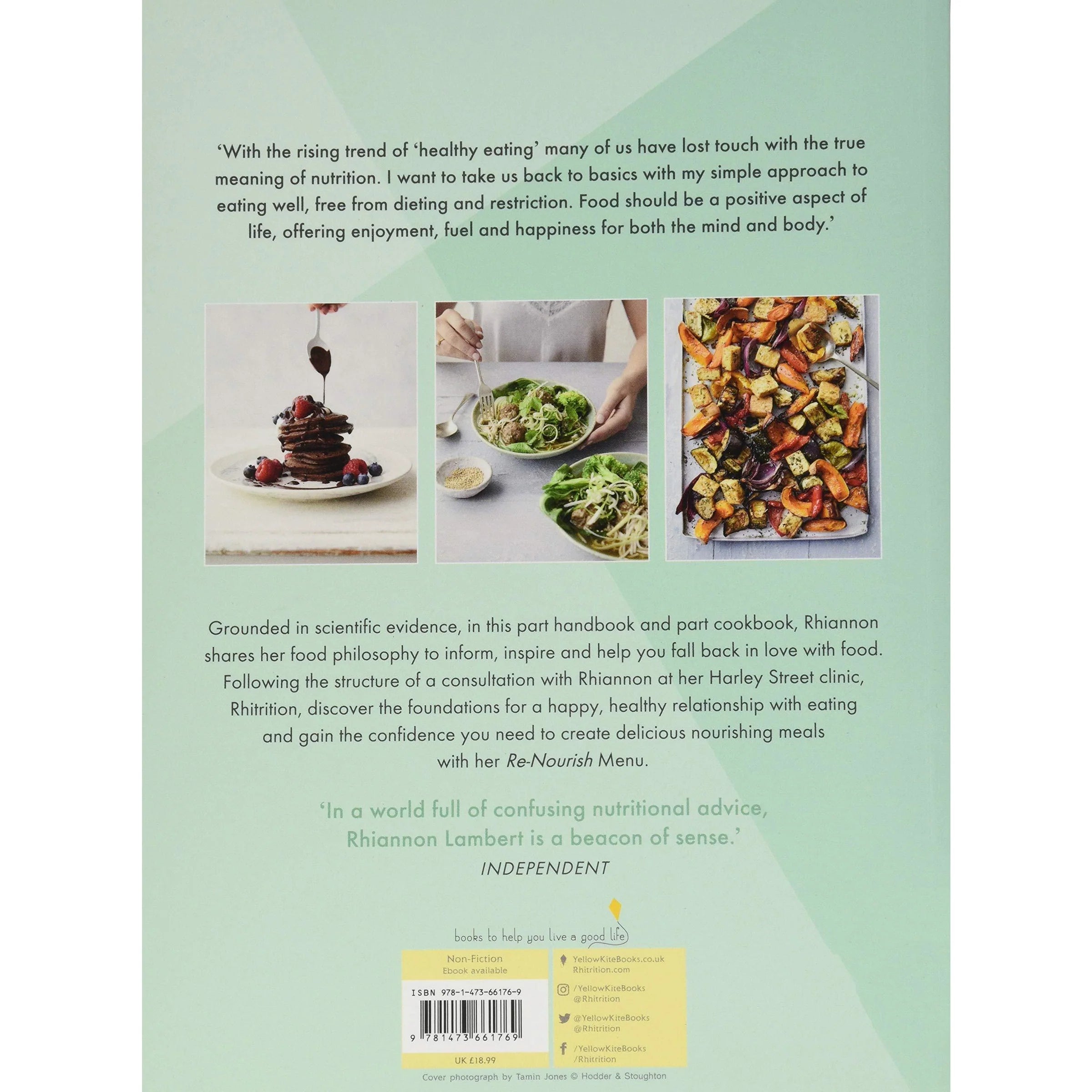 Re-Nourish: A Simple Way to Eat Well by Rhiannon Lambert - paperback back cover